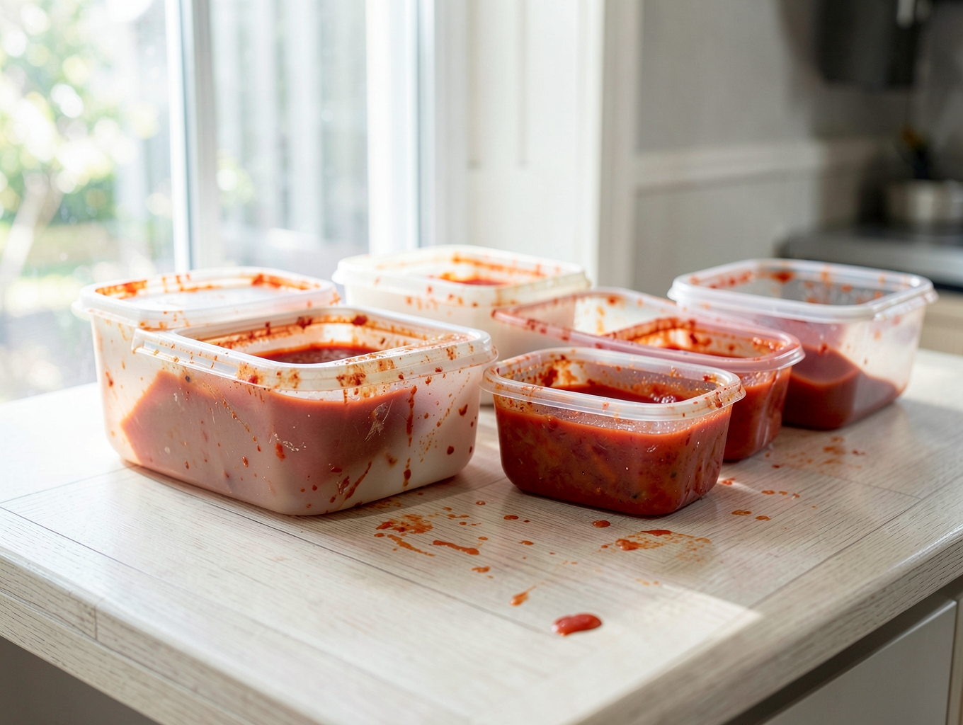 How Granny Cleans Stained Plastic Food Containers